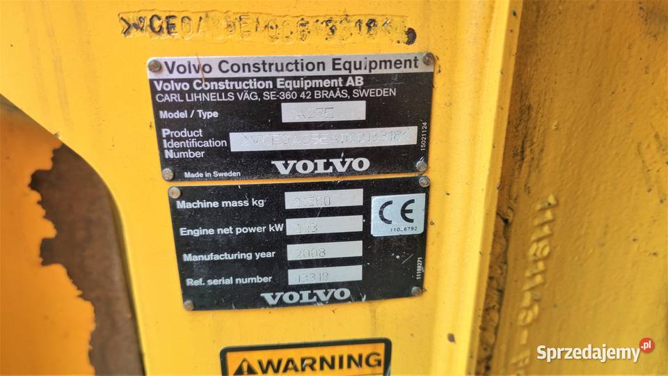 Wozidło Volvo A25E A 25 E Wozidła świętokrzyskie Ostrowiec Świętokrzyski