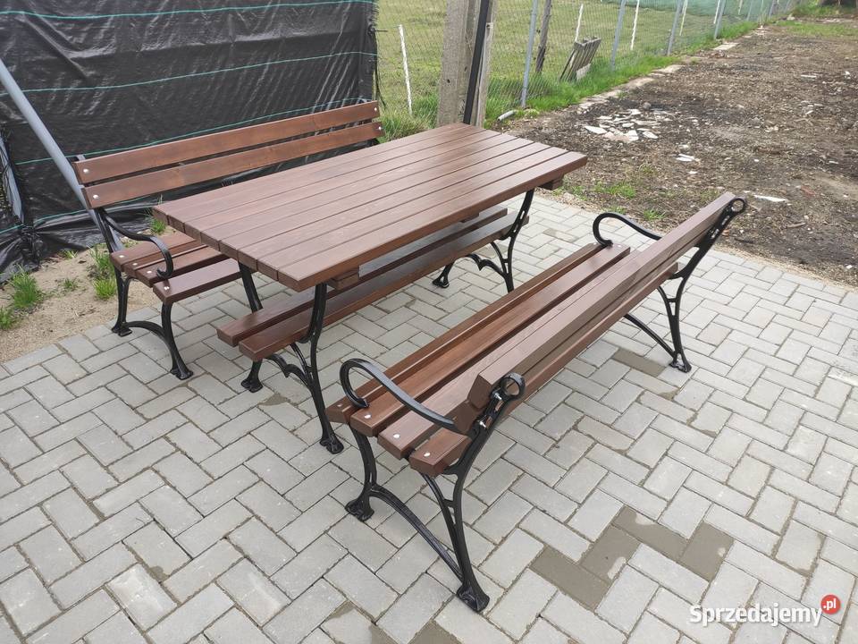 NOWE meble ogrodowe zestawy komplety gruba deska podkarpackie Polańczyk