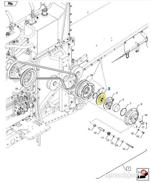 Tarcza sprzęgła sieczkarni Holland 87529880 CNH New Holland