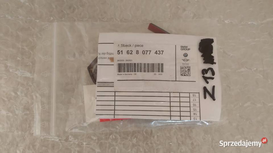 TAŚMA MONTAŻOWA SPOJLERA TYŁ BMW OEM 51628077437 Żukowo