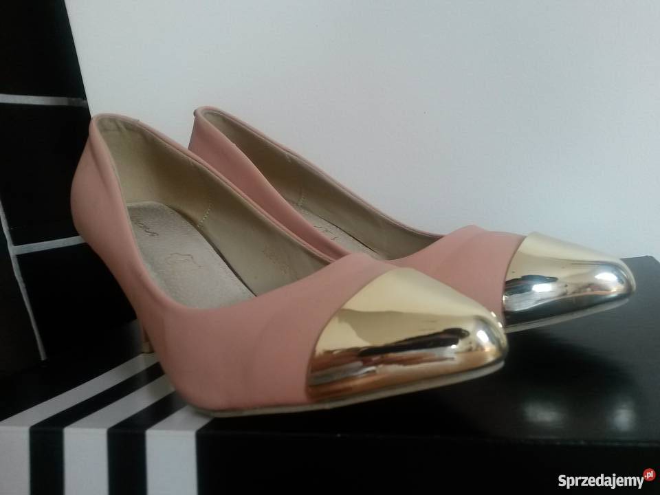 SZPILKI NOSEK ZŁOTE PUDROWE SZPIC 39 DEEZEE dolnośląskie Wrocław