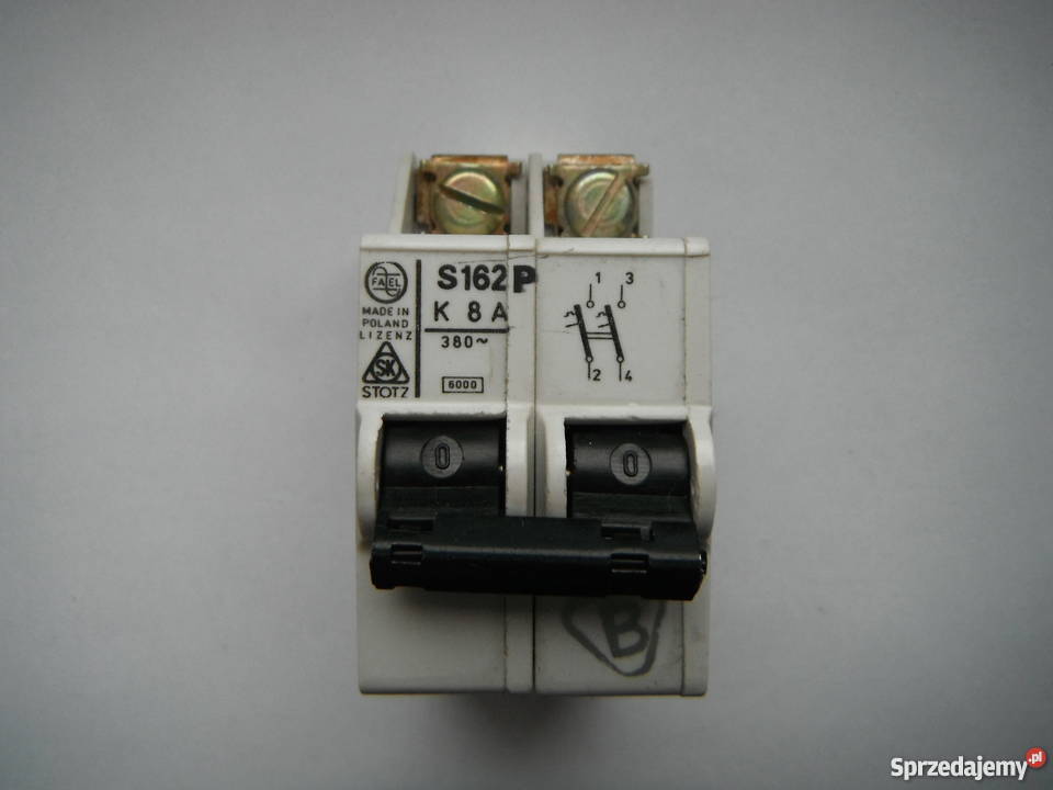 Wyłącznik instalcyjny S162P K 8A 380VAC Nowe Chlewiska