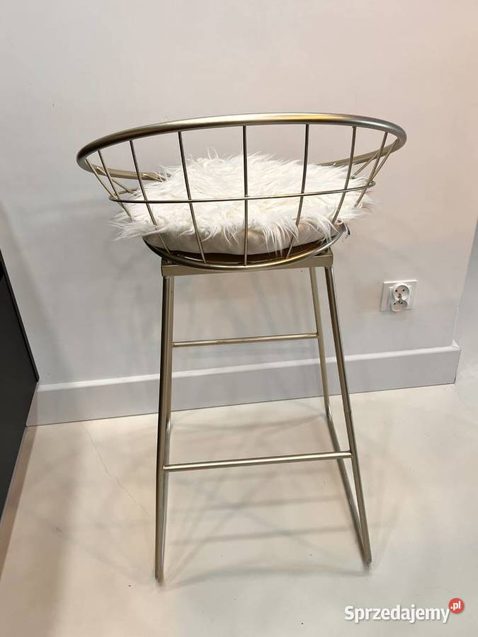 Hoker złoty metalowy stan idealny Pozostałe