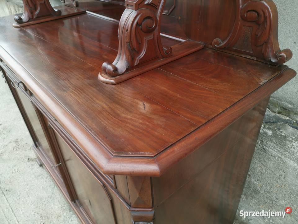 Mahoniowa komoda z nadstawką pomocnik antyk sprzedam