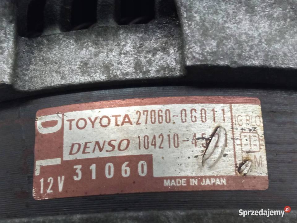ALTERNATOR 2706006011 20 D4D Toyota Avensis II Układ elektryczny silnika świętokrzyskie sprzedam
