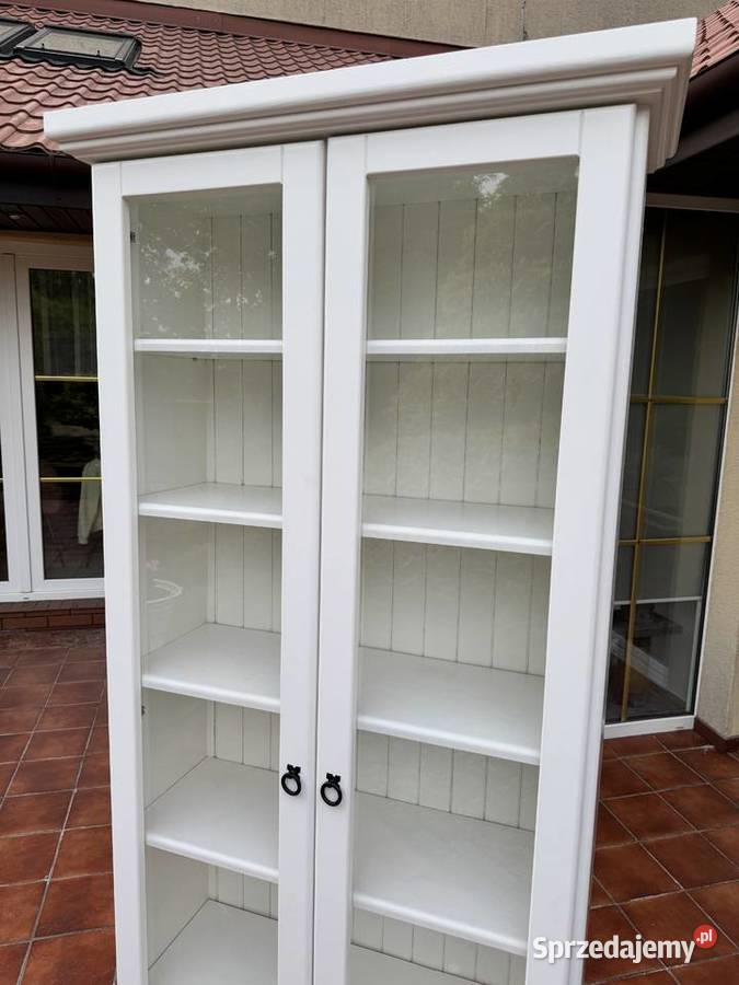 Regał biały przeszklony witryna biblioteka szafa mazowieckie Sulbiny sprzedam