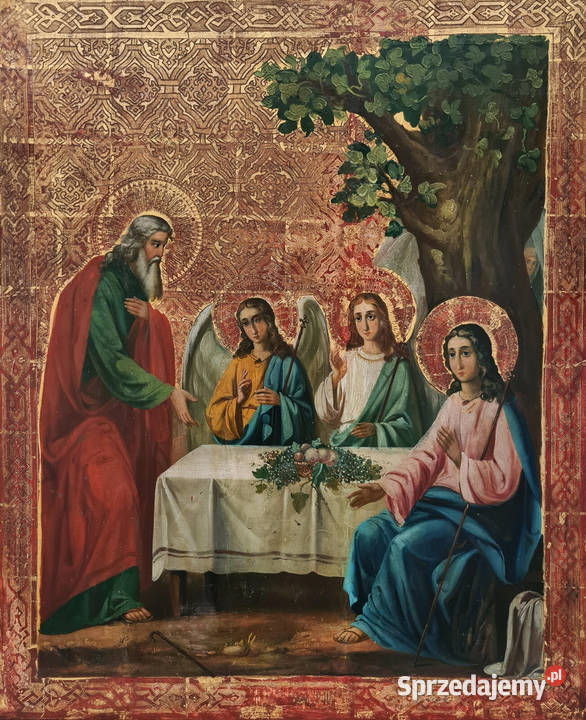 Ikona Święta Trójca Starego Testamentu XIXw 0149