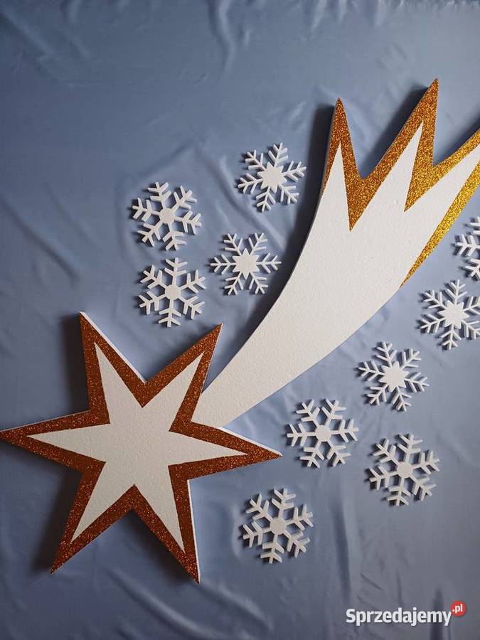Gwiazda betlejemska 150 10 śnieżynek dekoracja Dobrzyca