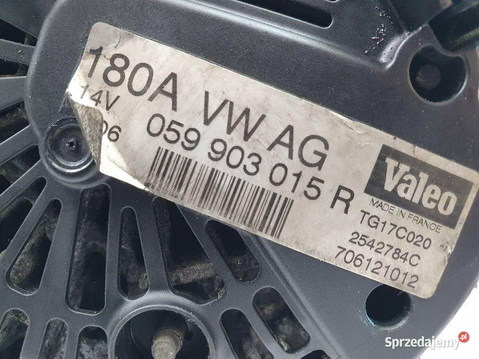 ALTERNATOR A6 C6 A8 D3 30 TDI Valeo 059903015R Układ elektryczny silnika Chełm
