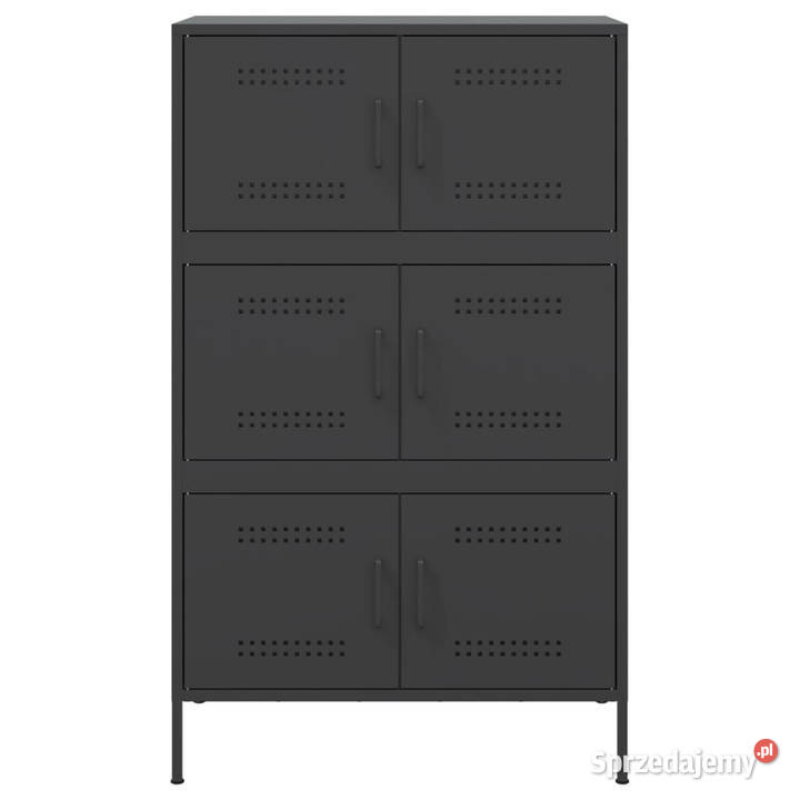Szafka czarna 68x39x113 stal WM842958 Warszawa
