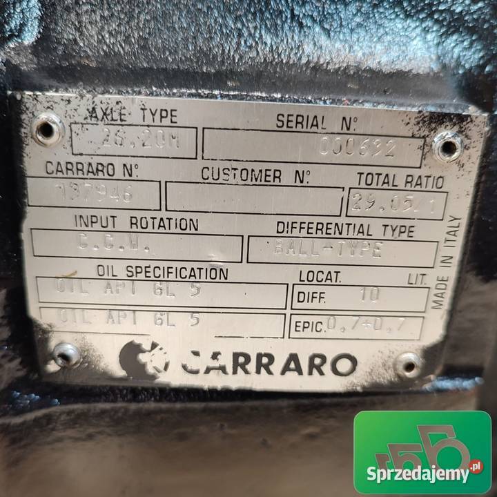 Dyferencjał 137946 11151 19775 Carraro 2620M Wilkowo