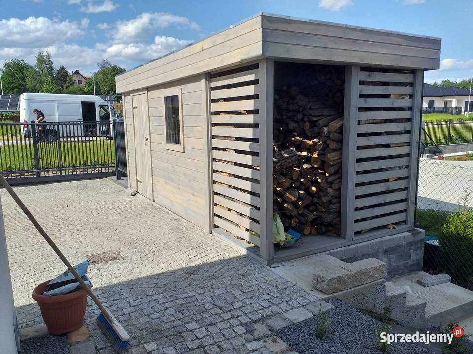 Domek ogrodwy narzędziowy z tarasem letniskowy Lubin