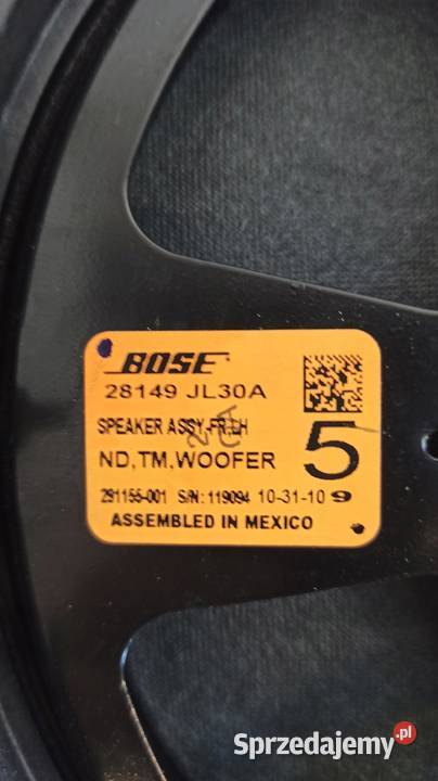 GŁOŚNIK BOSE LEWY PRZÓD INFINITI G37 28149 JL30A osobowe