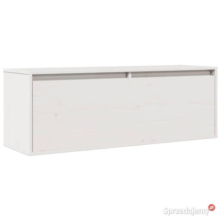 Szafka ścienna biała 100x30x35 lite drewno