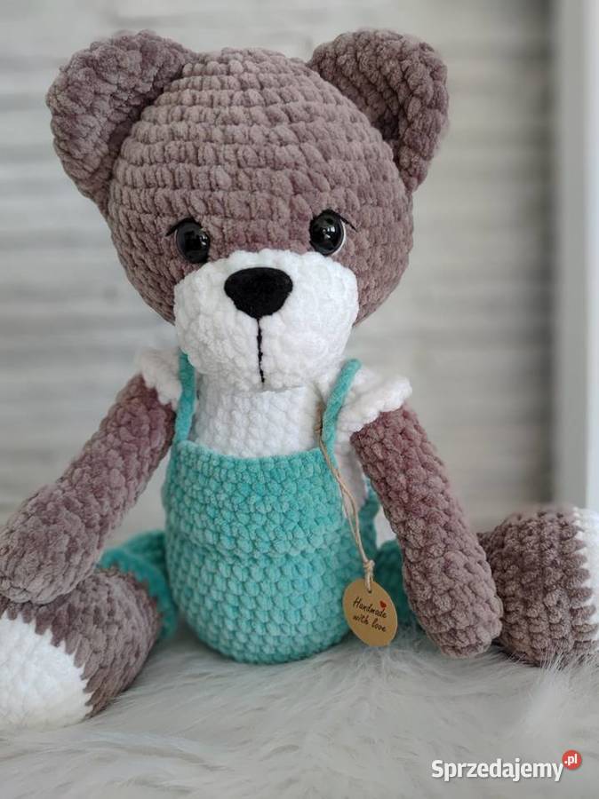 Miś handmade szydełkowy DOSTĘPNY RĘKI Myszków
