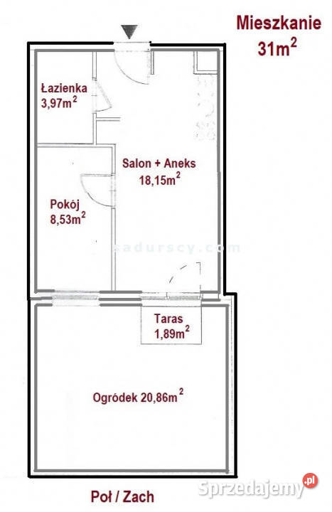 Mieszkanie 31m2 2 pokoje Warszawa