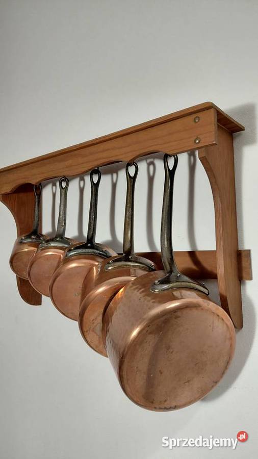 Zestaw Francuskich rondli miedzianych kutych Krzykawa