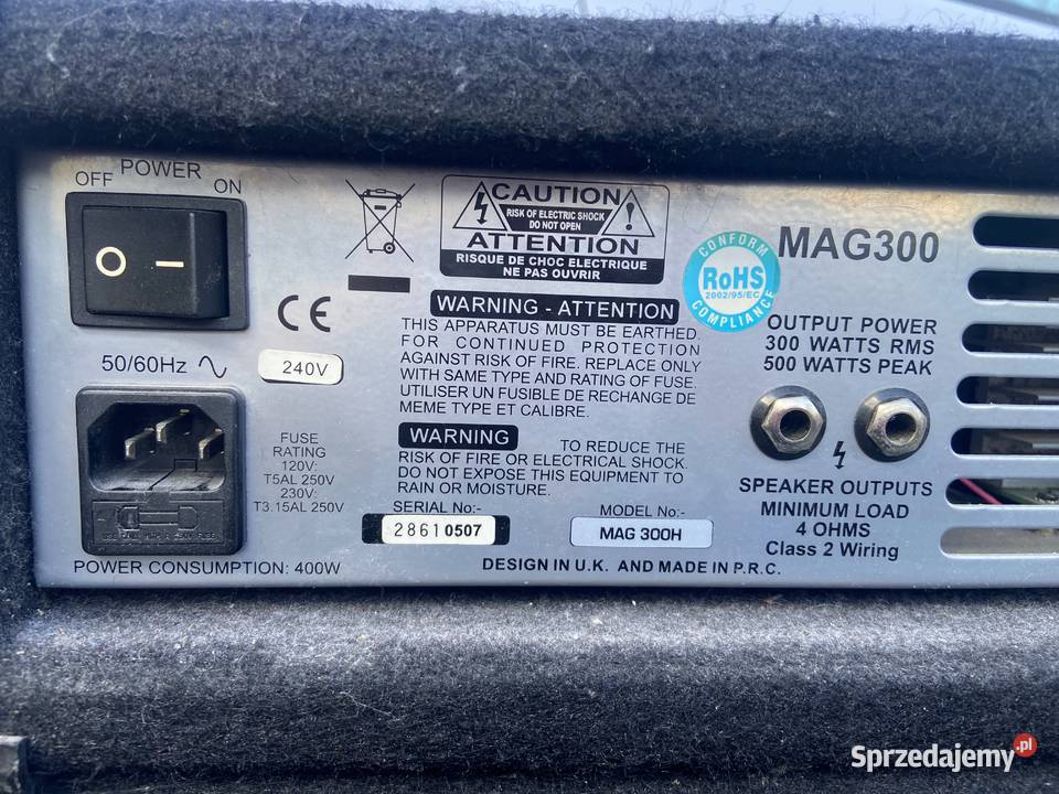 Ashdown MAG 300 wzmacniacz basowy Hartke kolumna mikserym nagłośnienie Biłgoraj sprzedam