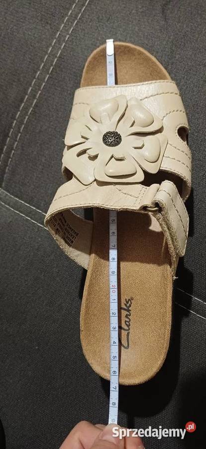 Klapki na kotornie skórzane 40 Nisko