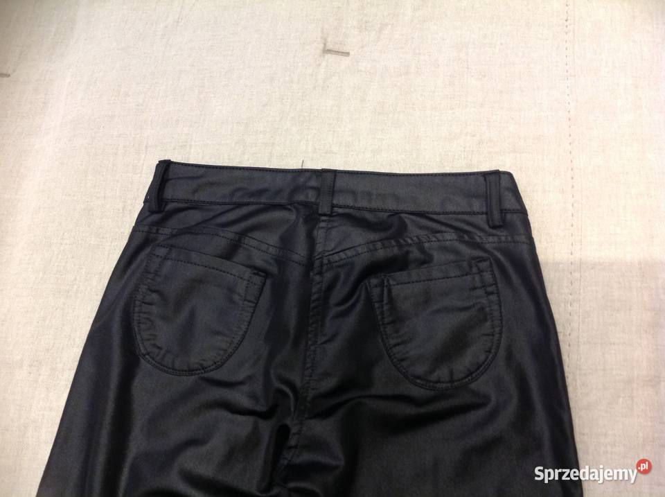 Legginsy czarne damskie ala skórzane XS nowe lubuskie sprzedam