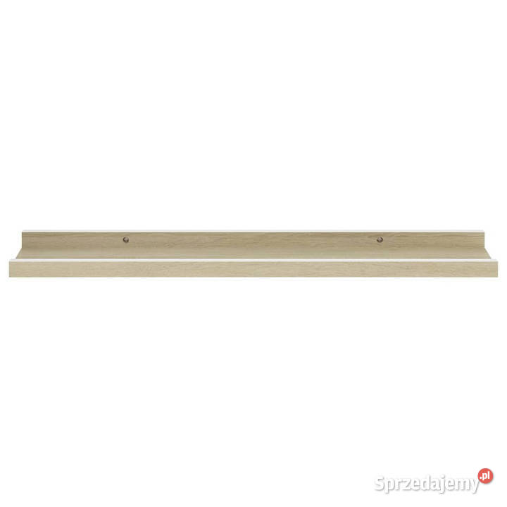 Półki ścienne 2 biel i dąb sonoma 60x9x3 Meble Warszawa