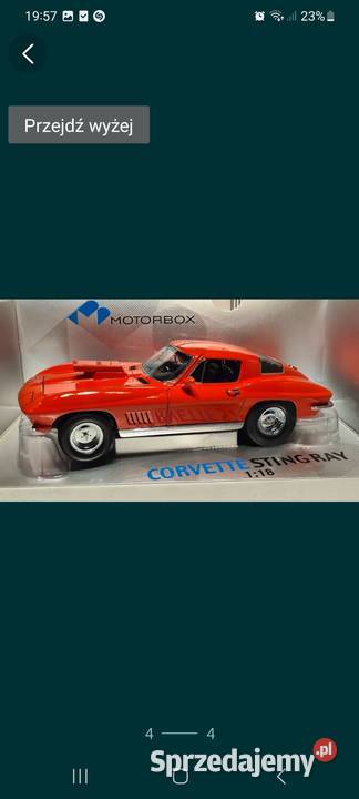 Corvette Sting Ray Exoto 1 18 Grodzisk Mazowiecki sprzedam