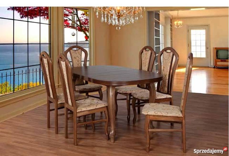 Stylowy Stół z 6 Krzesłami Dama