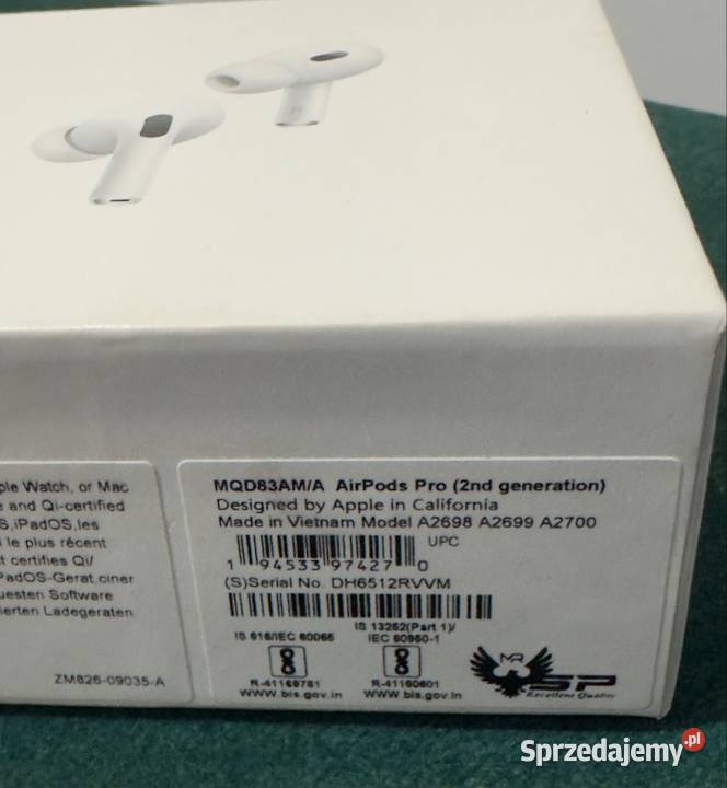 Słuchawki AirPods Pro 2 nowe Iława