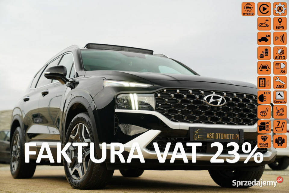 Hyundai Santa Fe FUL LED panorama skóra kamery kurtyny powietrzne Otmuchów