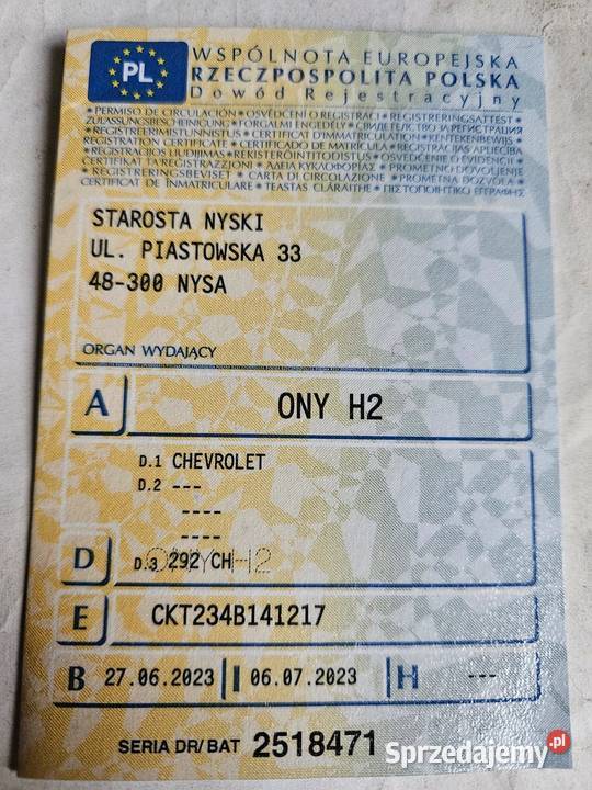 Chevrolet CK 20 Straż Pożarna Zarejestrowany Nysa