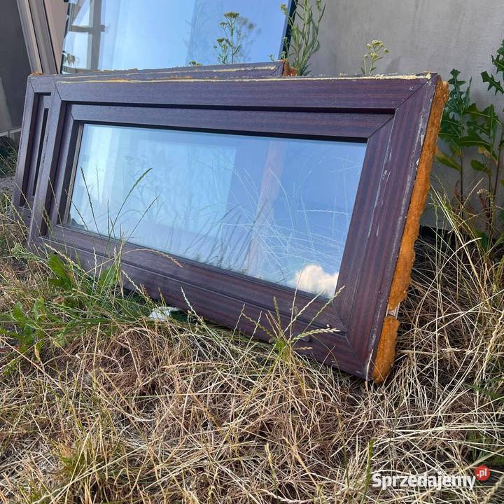 Okna PCV 117x54wys mahoń zewnętrzny sprzedam