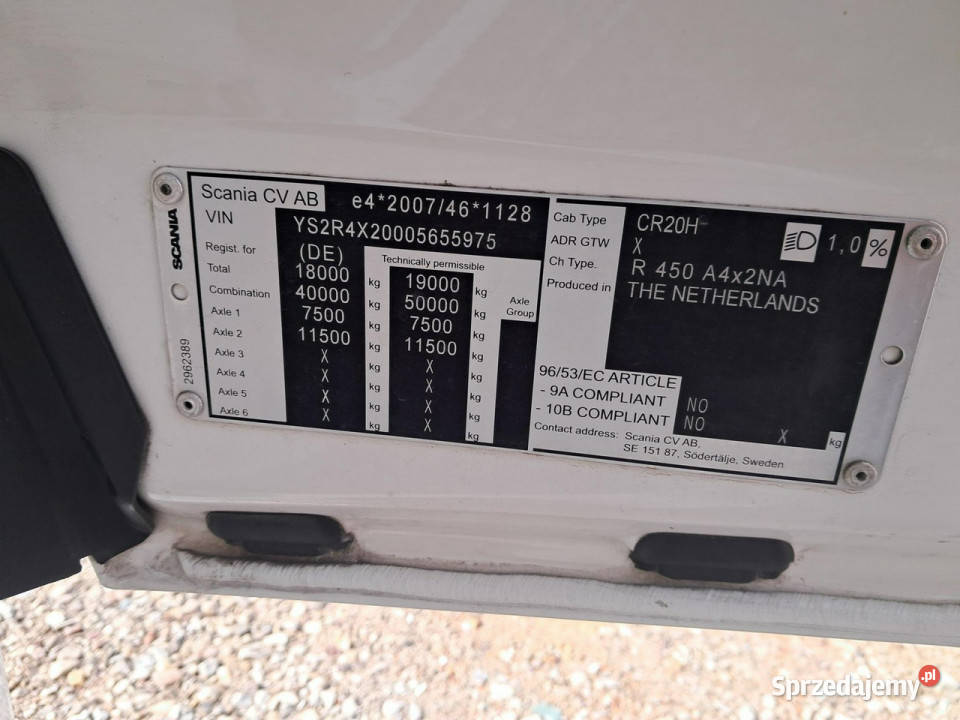 Scania R450 Scania R450 Poleasingowe BZ Samochody ciężarowe Komorniki