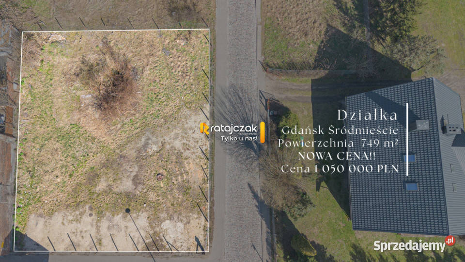 sprzedaży działki 749m2 Gdańsk Tadeusza Rejtana