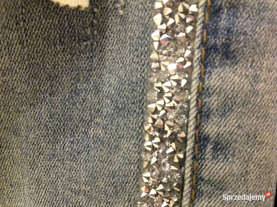 Spodnie Jeans Rurki Damskie LAULIA 36 Cyrkonie Nowa Sól