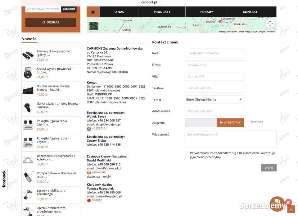 Hyundai Kia części nowe Parchowo