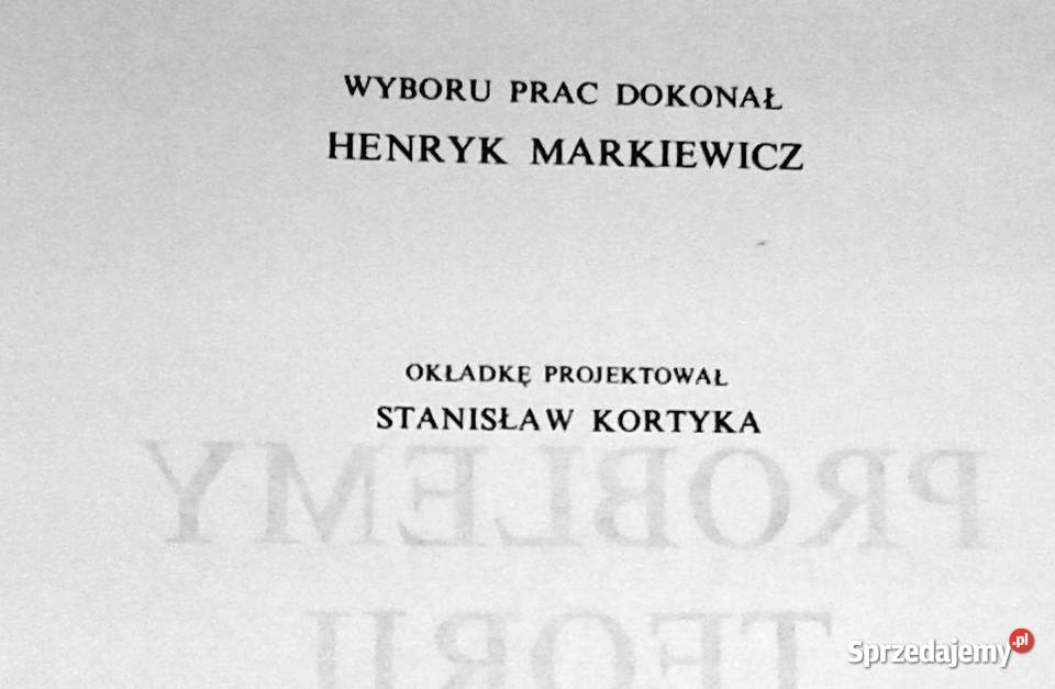 Problemy teorii literatury Tomy 1 Henryk Chełm