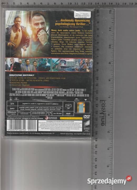 Metro strachu Travolta Washington DVD Pruszków