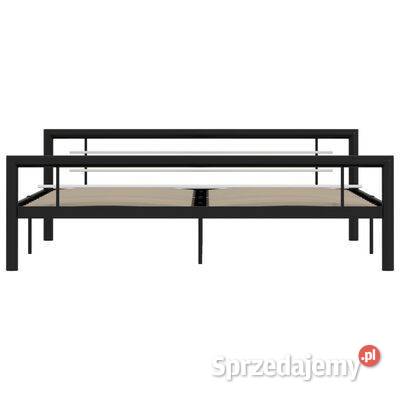 vidaXL Rama łóżka czarnobiała metalowa 180x200 Ramy i stelaże Warszawa sprzedam