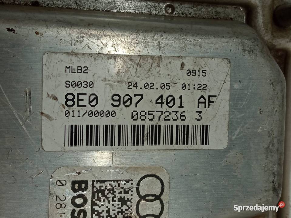 STEROWNIK SILNIKA 8E0907401AF 0281012142 25 TDI Motoryzacja