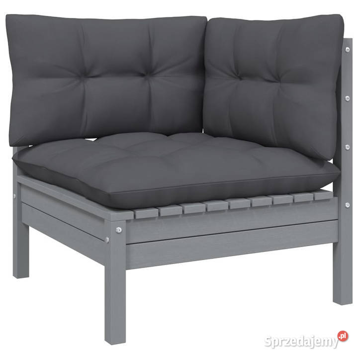 2osobowa sofa ogrodowa z szarymi poduszkami Krzesła ogrodowe Meble ogrodowe sprzedam