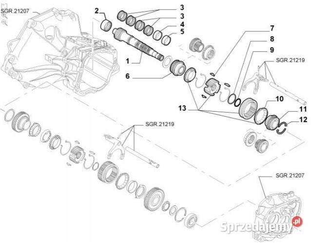 KOŁO ZĘBATE SKRZYNI ALFA ROMEO 159 0510 71747855 osobowe