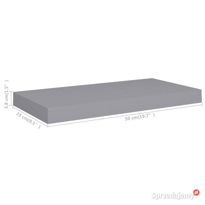 Półki ścienne 4 szare 50x23x38 MDF WM323852 Warszawa sprzedam