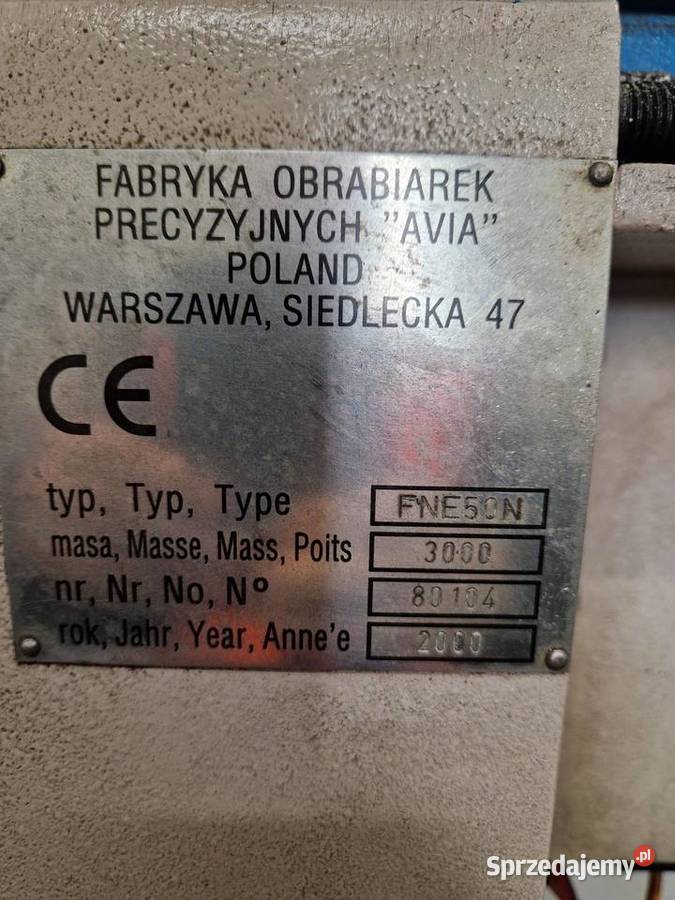 Frezarka narzędziowa CNC AVIA FNE 50 N Osieck