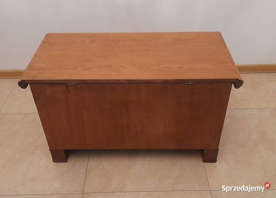 Skrzynia drewniana kufer z litego drewna Antyki, Sztuka, Kolekcje