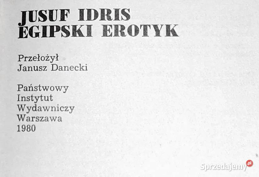 Egipski erotyk Jusuf Idris twarda Chełm