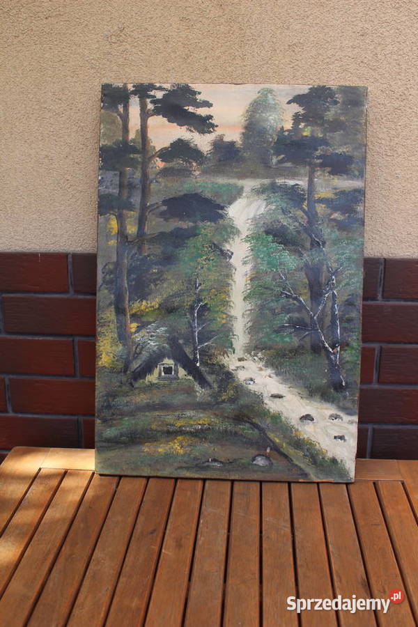 stary obraz na płótnie Kalisz sprzedam