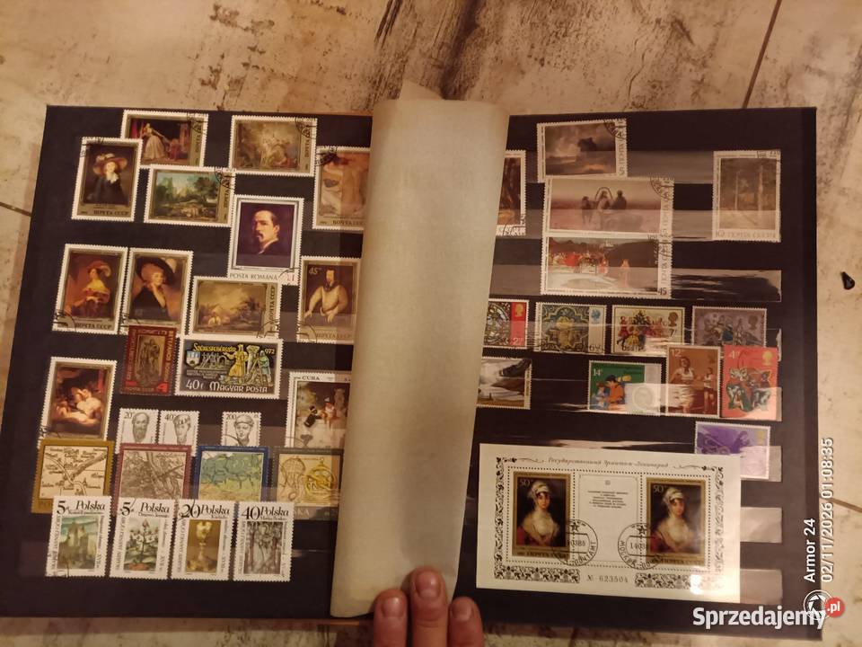 Klaser znaczki sztuka malarstwo kreskowki Krze Duże