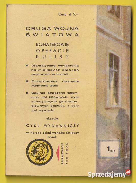 ŻÓŁTY TYGRYS GODZINY GROZY 1967 Kultura i Rozrywka łódzkie Łódź