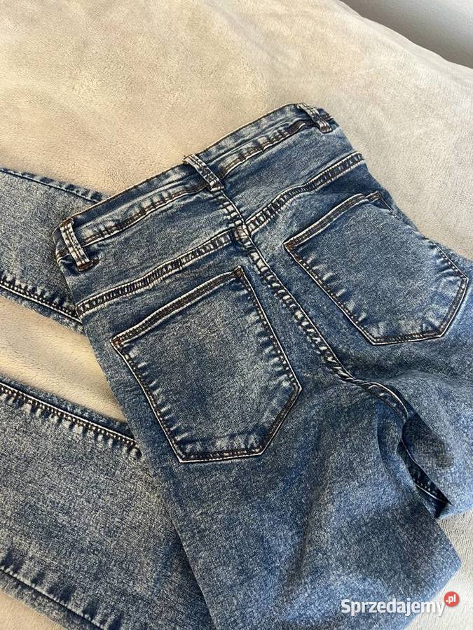 Jeansy spodnie skinny dżinsy rurki niebieskie Jasło