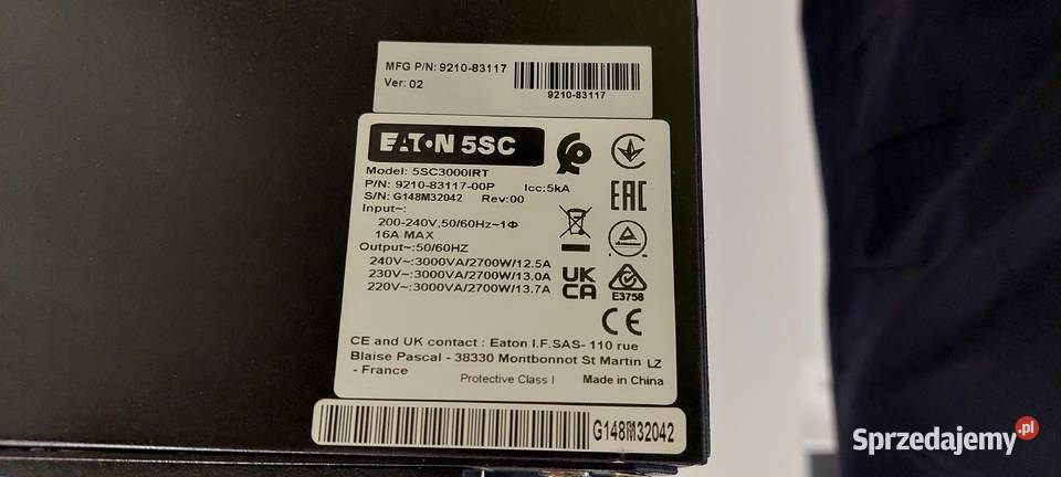 Eaton 5SC 3000i RT2U UPS Zasilacz awaryjny Gdynia